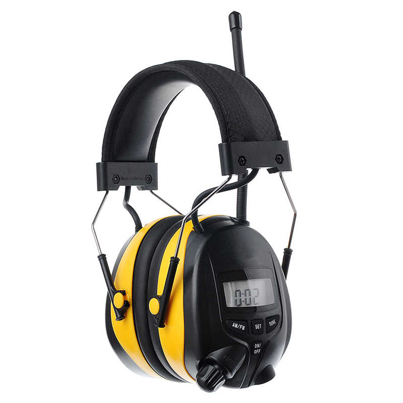 Digital AM/FM Stereo Radio Ear Muffs NRR 24dB Ear Protection for Mowing Professional Hearing